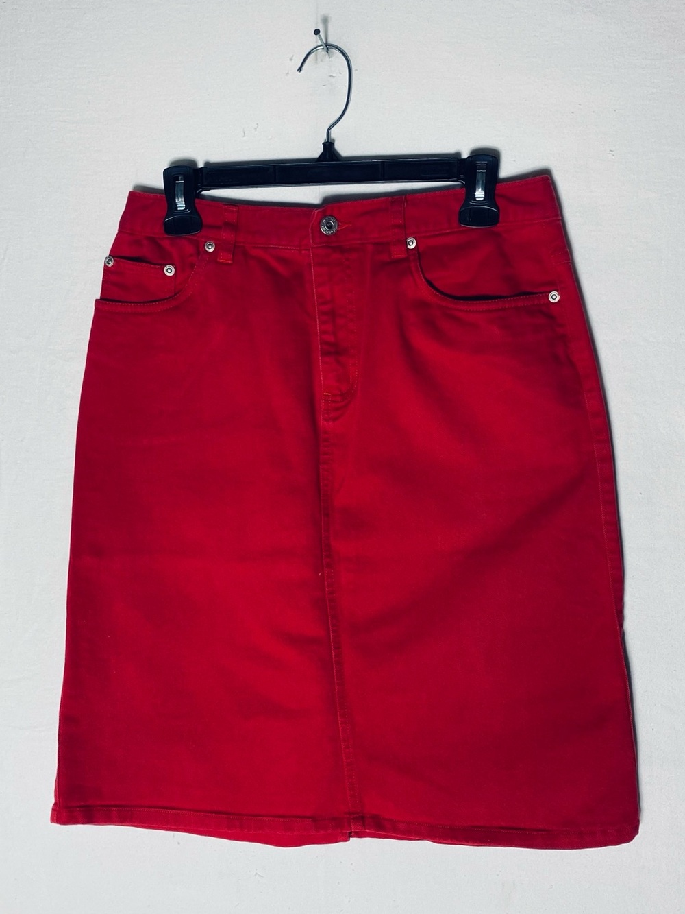 Vintage Northern Reflection Bold Red Denim Jean Skirt Mini Skirt Retro 10